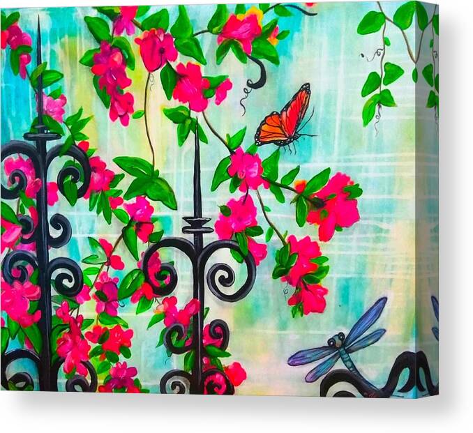 Butterfly Canvas Print featuring the painting Flutterby by Tracy Mcdurmon