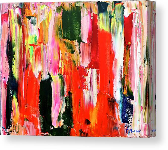 Colorful Canvas Print featuring the painting For Molly by Teresa Moerer