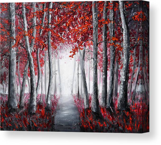 Red Poppies Canvas Print featuring the painting Forest of Wonder by Amanda Dagg