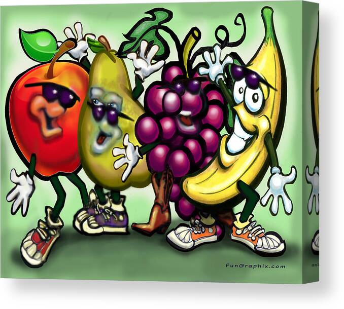 Fruit Canvas Print featuring the painting Fruits by Kevin Middleton