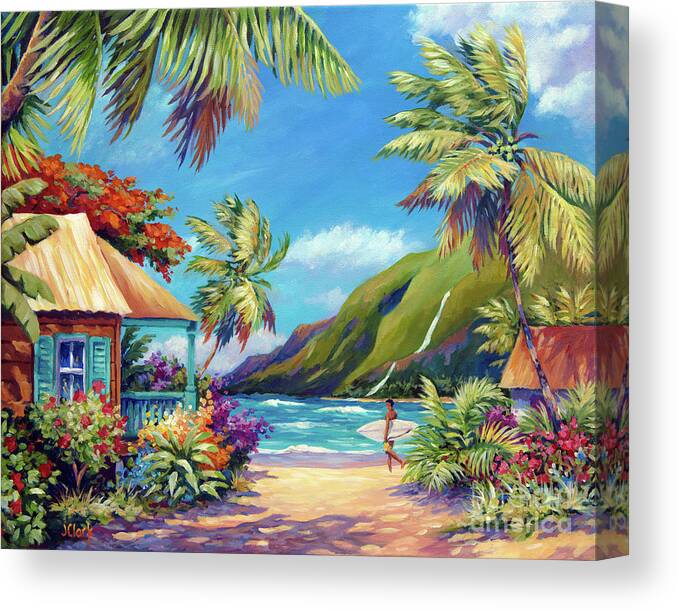 Kauai Canvas Print featuring the painting Fun Day Ahead by John Clark