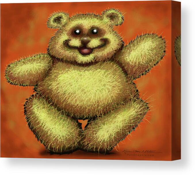Fuzzy Canvas Print featuring the digital art Fuzzy by Kevin Middleton