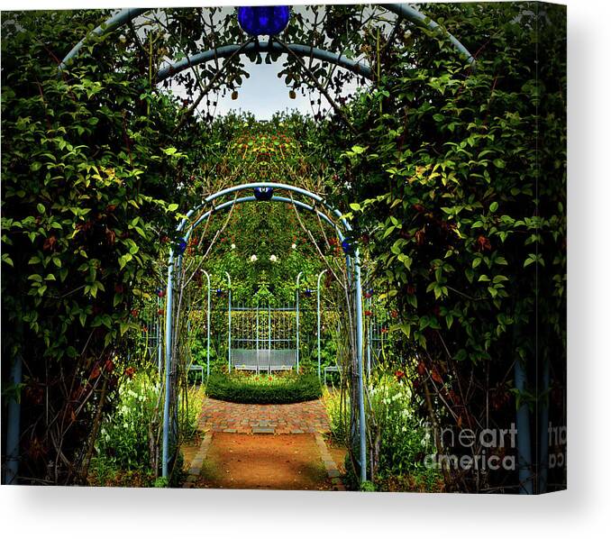 City Canvas Print featuring the photograph Garden Archway by Yvonne Johnstone