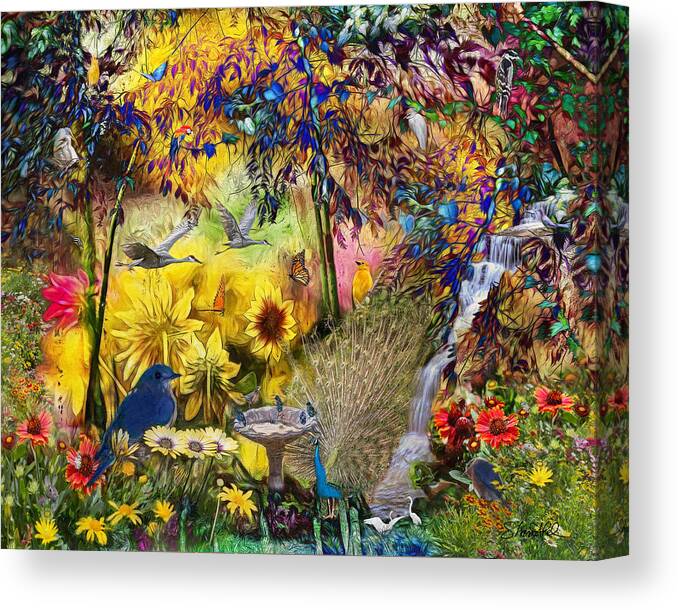 Garden Canvas Print featuring the photograph Garden Daydream by Shara Abel