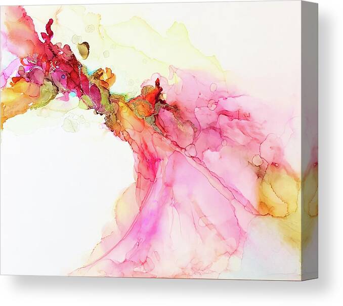Abstract Canvas Print featuring the painting Genesis3 by Julie Tibus