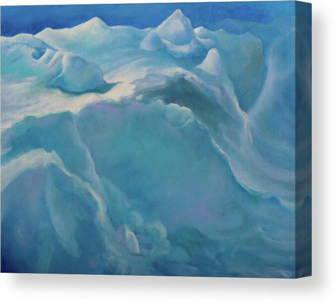 Glacier Canvas Print featuring the painting Glacial by Carol Klingel