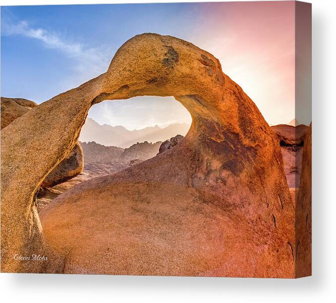 Death Valley Canvas Print featuring the photograph Golden Arch by GLENN Mohs