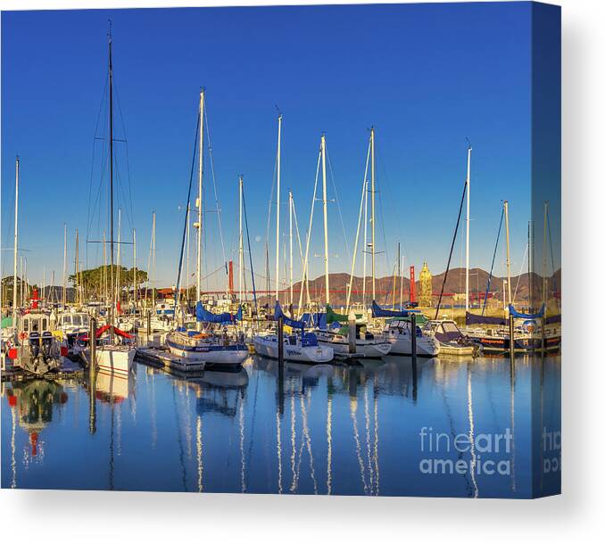 Berths Canvas Print featuring the photograph Golden Gate Yacht Club by Jerry Fornarotto