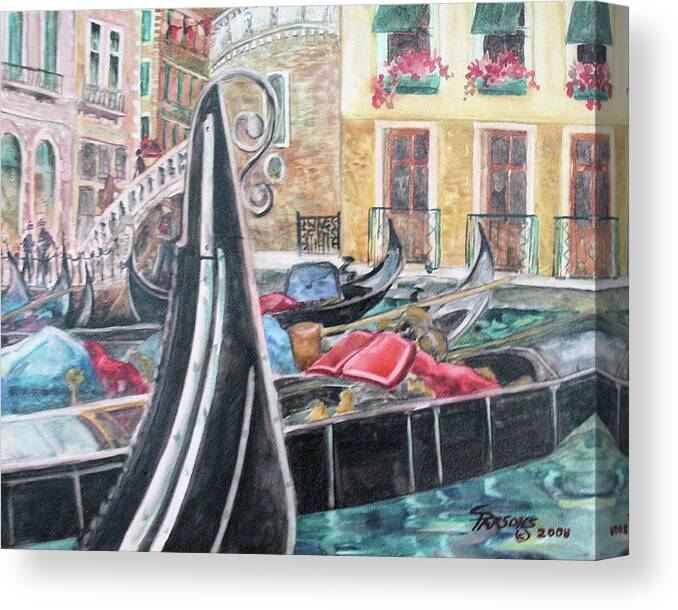Parsons Canvas Print featuring the painting Gondola Basin #2 by Sheila Parsons
