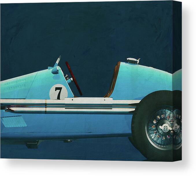 Gordini Canvas Print featuring the painting Gordini Grand Prix Close Up by Jan Keteleer