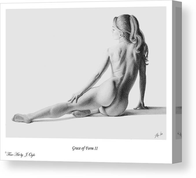 Pastel Canvas Print featuring the painting Grace Of Form 2  print only by Joseph Ogle