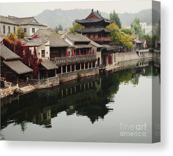  Canvas Print featuring the photograph Gubei Water Town, Beijing by Iryna Liveoak