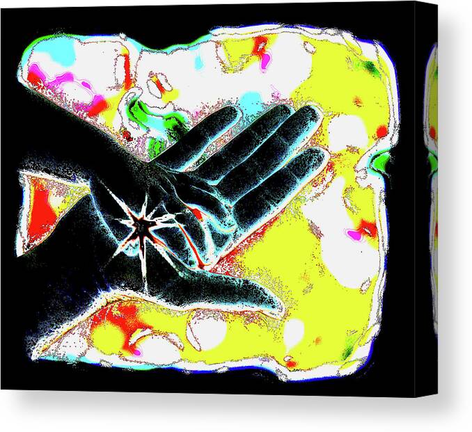 Hands Canvas Print featuring the photograph Hands Life Force by Shara Abel