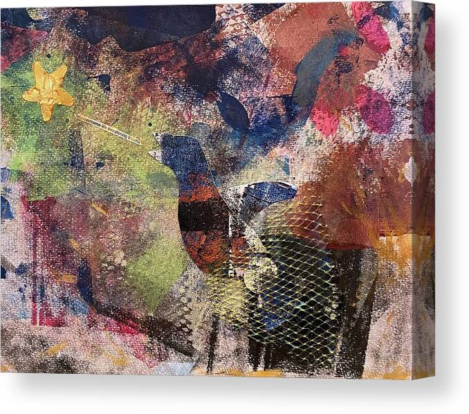 Abstract Canvas Print featuring the mixed media Has Overcome by Anjel B Hartwell