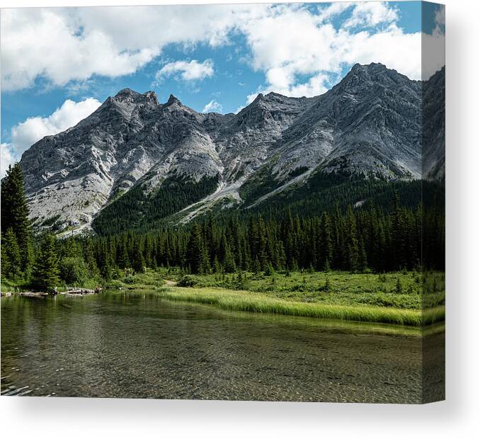 River Canvas Print featuring the photograph headwaters of the Elbow River by Phil And Karen Rispin