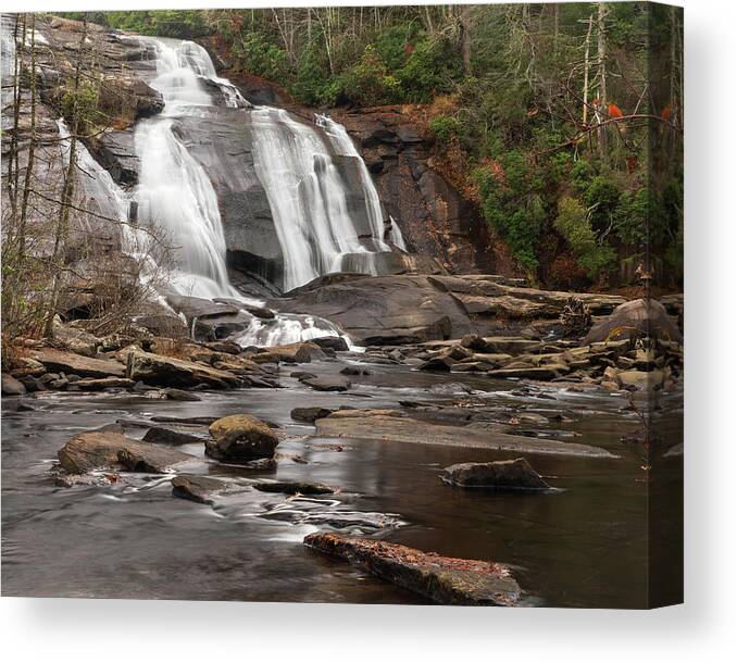 Dupont State Forest Canvas Print featuring the photograph High Falls At Dupont State Forest by Kristia Adams