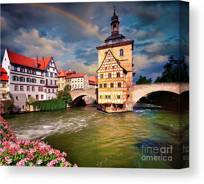 Nag884083c Canvas Print featuring the photograph Historic Bamberg by Edmund Nagele FRPS