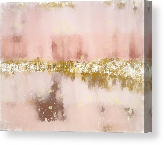 Pink Canvas Print featuring the digital art I Must Be Dreaming by Alison Frank