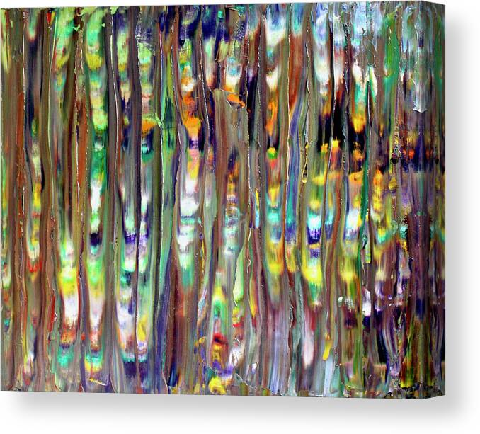Woods Canvas Print featuring the painting Into the Woods 2 by Teresa Moerer