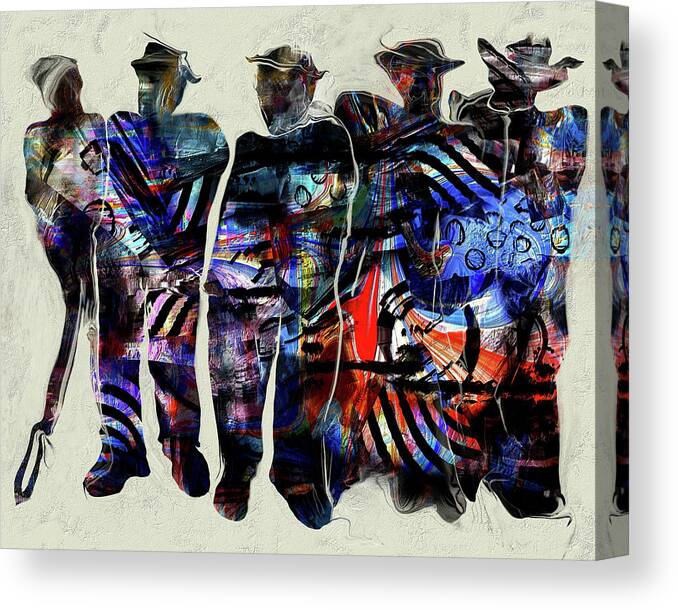 Abstract Canvas Print featuring the digital art Jazz Light by Marina Flournoy
