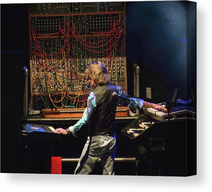 Music Legend Canvas Print featuring the photograph Keith Emerson and the Moog Synth by Micah Offman