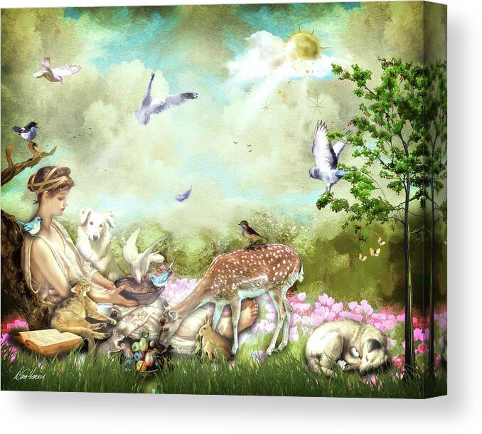 Kindness Canvas Print featuring the digital art Kindness by Diana Haronis