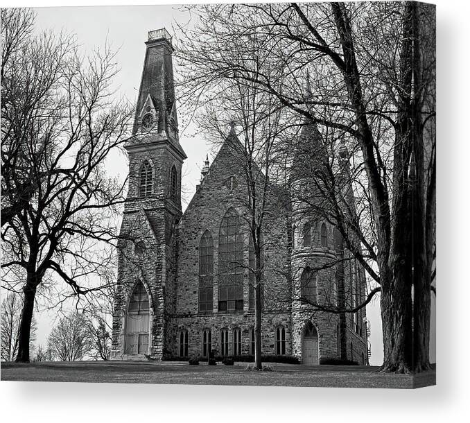 King Chapel Canvas Print featuring the photograph King Chapel Cornell College by Lens Art Photography By Larry Trager