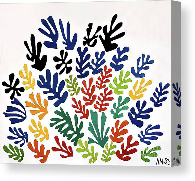 La Gerbe Canvas Print featuring the painting La Gerbe by Henri Matisse 1953 by Henri Matisse