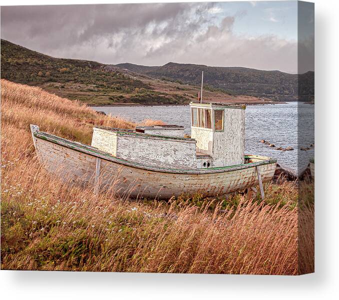 Labrador Canvas Print featuring the photograph Labrador Boat by Minnie Gallman