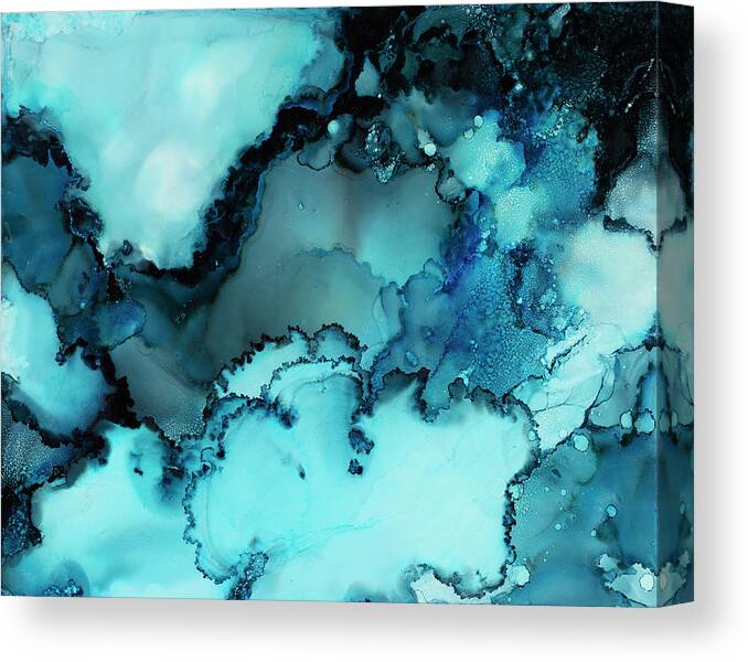 Water Canvas Print featuring the painting Lapis by Tamara Nelson