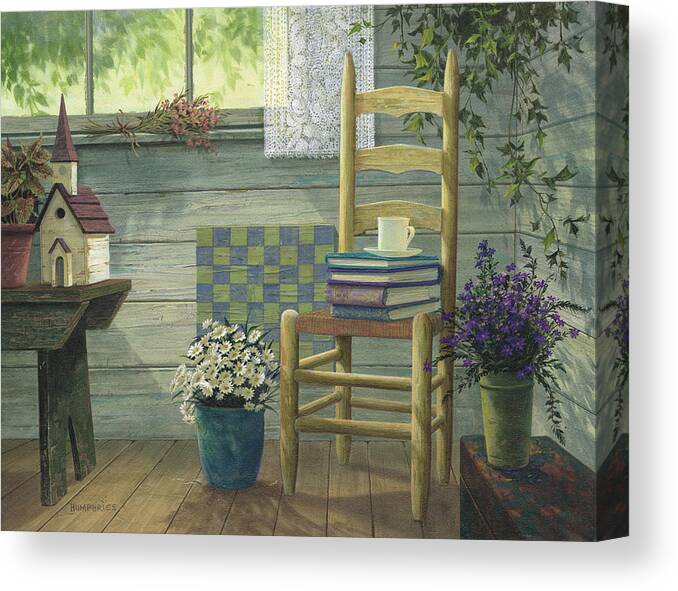 Michael Humphries Canvas Print featuring the painting Lavender and Lace by Michael Humphries
