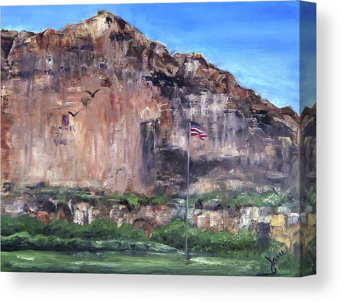 Plein Air Canvas Print featuring the painting Let Freedom ring by Nila Jane Autry