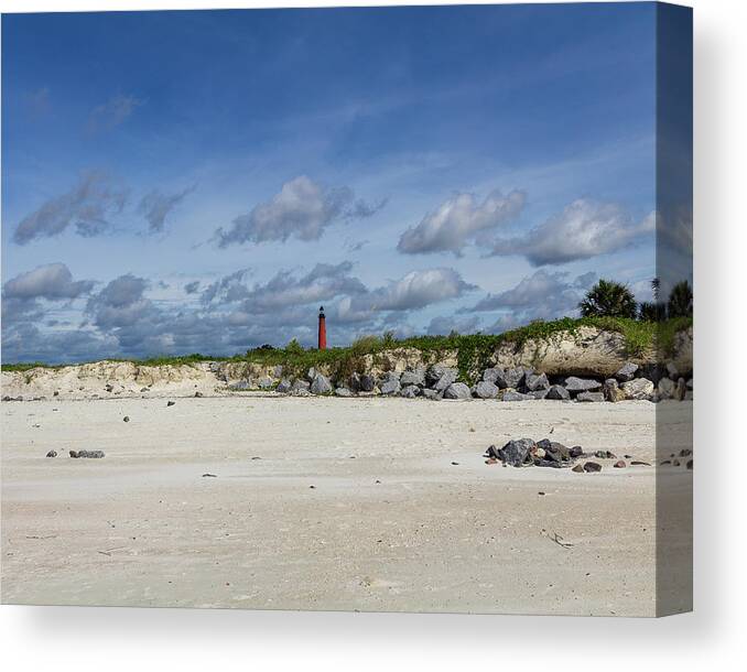 Lighthouse Canvas Print featuring the photograph Lighthouse in the Distance by David Beechum