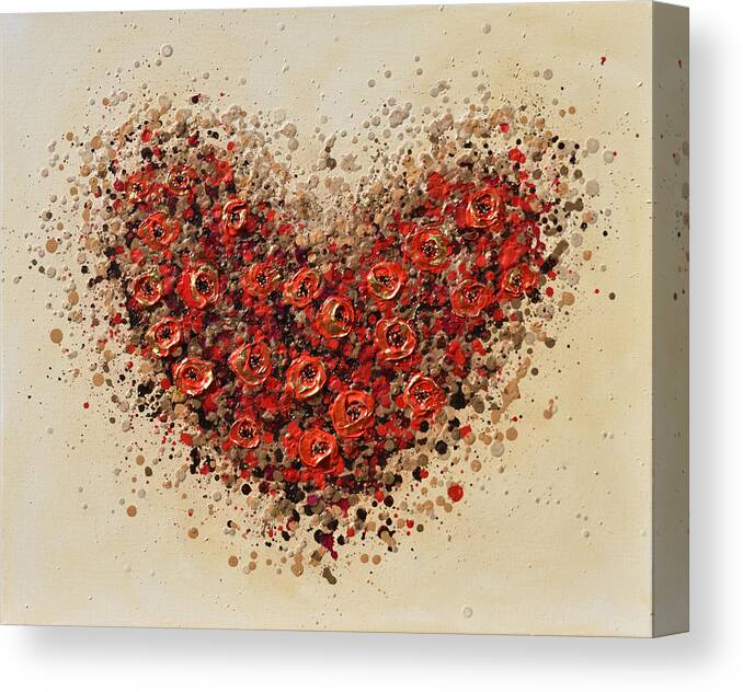 Heart Canvas Print featuring the painting Love Heart by Amanda Dagg