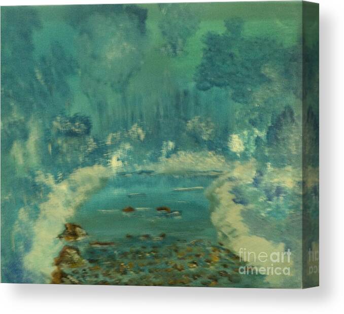 Ice Canvas Print featuring the painting Magical Ice Painting # 320 by Donald Northup