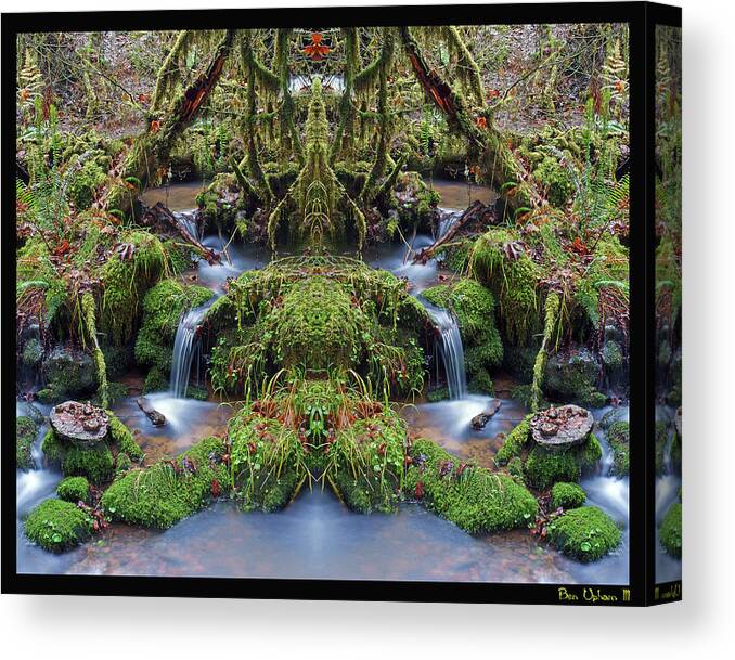 Nature Art Canvas Print featuring the photograph Magical Space on Wilson Creek with a Black Border by Ben Upham III