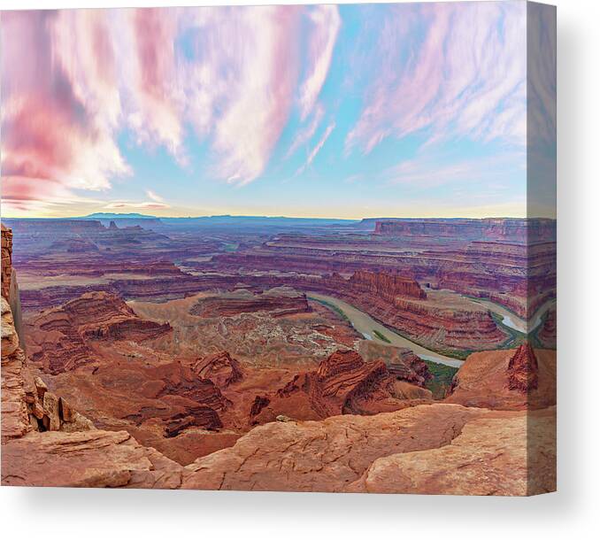 Utah Canvas Print featuring the photograph March 2019 Dead Horse Point Sunrise by Alain Zarinelli