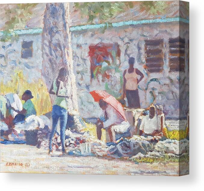 Market Day Canvas Print featuring the painting Market Day by Ritchie Eyma