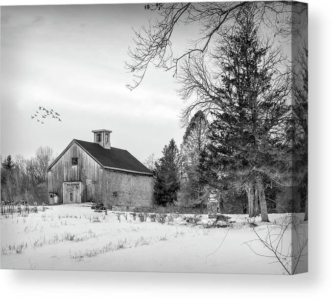 Landscape Canvas Print featuring the photograph Merrill Farm in Winter by Betty Denise