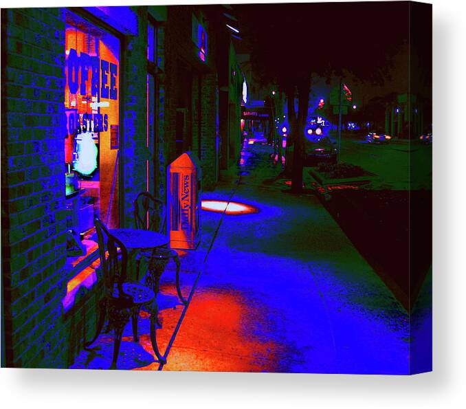 Maas Canvas Print featuring the digital art Midnight Coffee Dream by Larry Beat