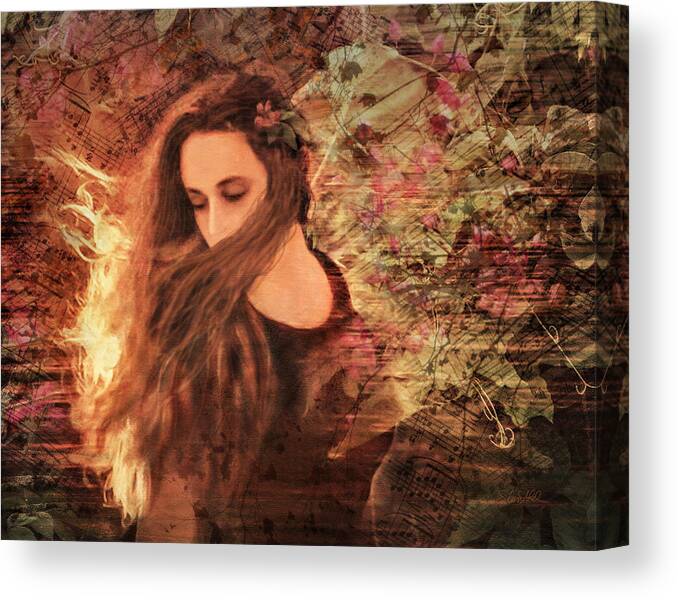 Music Canvas Print featuring the photograph Music Masked in the Wind by Shara Abel