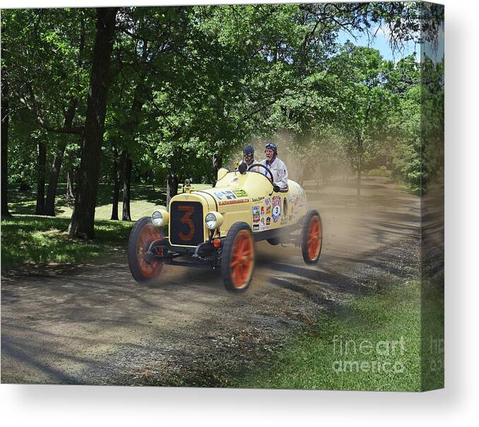 Great Race Canvas Print featuring the photograph Number 3 Finds A Shortcut by Ron Long