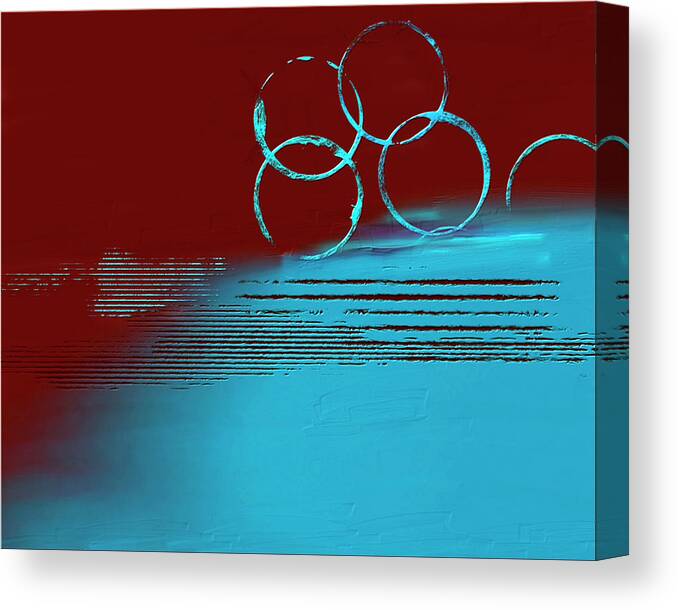 Abstract Canvas Print featuring the digital art On the Edge by Marina Flournoy