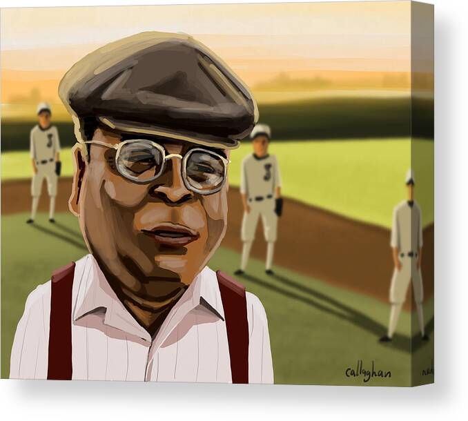 Field Of Dreams Baseball James Earl Jones Ray Kinsella Canvas Print featuring the digital art People will come by Brian Callaghan