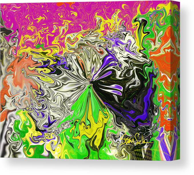 Swirl Canvas Print featuring the digital art Petal to the Metal by Susan Fielder