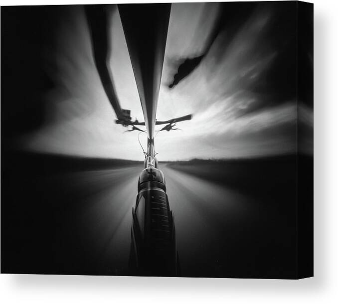  Canvas Print featuring the photograph Pinhole Bike ride by Will Gudgeon