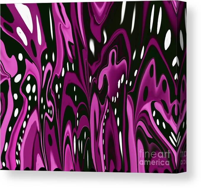 Abstract Canvas Print featuring the digital art Pink abstract print by Elaine Hayward
