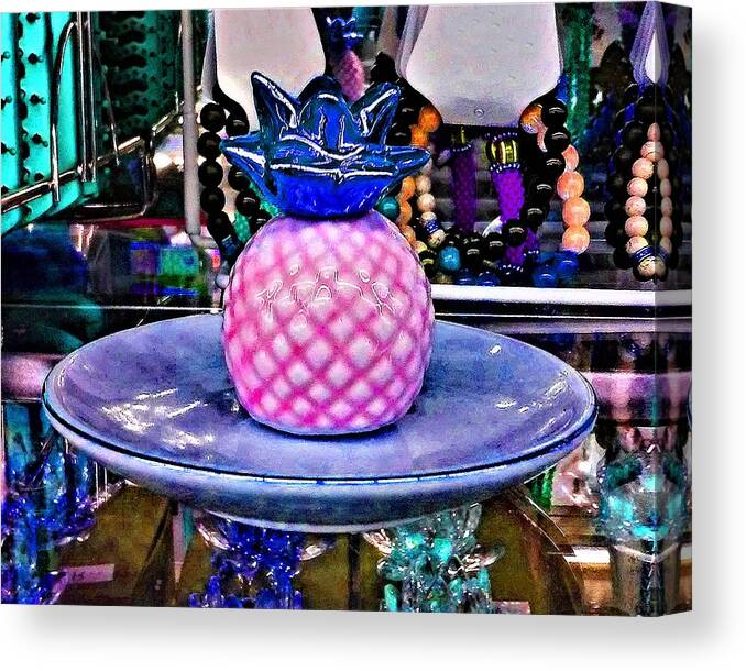 Pineapple Canvas Print featuring the photograph Pink Pineapple by Andrew Lawrence