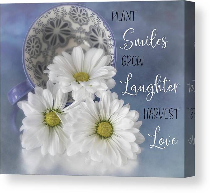 Flower Canvas Print featuring the photograph Plant Smiles by Teresa Wilson