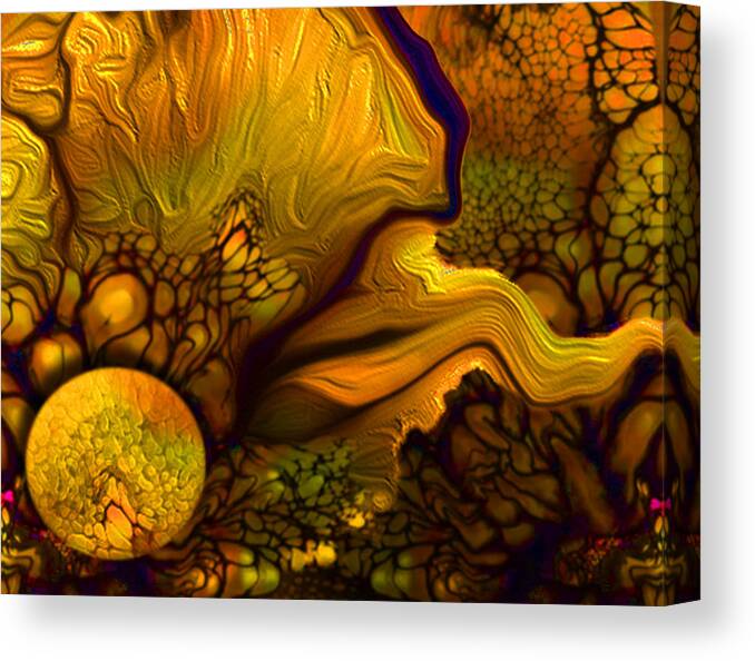 Pollens Summer Glow Canvas Print featuring the digital art Pollens Summer Glow 1 by Aldane Wynter